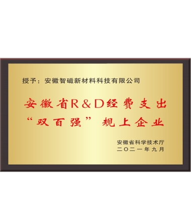 安徽省R&D经费支出“双百强”规上企业